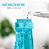 imagePogo Plastic Water Bottle with Chug Lid and Carry Handle Reusable BPA Free Dishwasher Safe Perfect for Travel School Outdoors and Gym  18oz 32oz 40oz 64ozPink