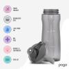 imagePogo Plastic Water Bottle with Chug Lid and Carry Handle Reusable BPA Free Dishwasher Safe Perfect for Travel School Outdoors and Gym  18oz 32oz 40oz 64ozGrey
