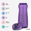 imagePogo Plastic Water Bottle with Chug Lid and Carry Handle Reusable BPA Free Dishwasher Safe Perfect for Travel School Outdoors and Gym  18oz 32oz 40oz 64ozPurple