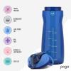 imagePogo Plastic Water Bottle with Chug Lid and Carry Handle Reusable BPA Free Dishwasher Safe Perfect for Travel School Outdoors and Gym  18oz 32oz 40oz 64ozBlue