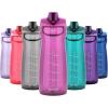 imagePogo Plastic Water Bottle with Chug Lid and Carry Handle Reusable BPA Free Dishwasher Safe Perfect for Travel School Outdoors and Gym  18oz 32oz 40oz 64ozFuchsia