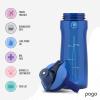 imagePogo Plastic Water Bottle with Chug Lid and Carry Handle Reusable BPA Free Dishwasher Safe Perfect for Travel School Outdoors and Gym  18oz 32oz 40oz 64ozBlue
