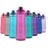 imagePogo Plastic Water Bottle with Chug Lid and Carry Handle Reusable BPA Free Dishwasher Safe Perfect for Travel School Outdoors and Gym  18oz 32oz 40oz 64ozFuchsia