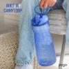 imagePogo Plastic Water Bottle with Chug Lid and Carry Handle Reusable BPA Free Dishwasher Safe Perfect for Travel School Outdoors and Gym  18oz 32oz 40oz 64ozLilac
