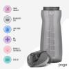 imagePogo Plastic Water Bottle with Chug Lid and Carry Handle Reusable BPA Free Dishwasher Safe Perfect for Travel School Outdoors and Gym  18oz 32oz 40oz 64ozGrey