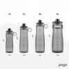 imagePogo Plastic Water Bottle with Chug Lid and Carry Handle Reusable BPA Free Dishwasher Safe Perfect for Travel School Outdoors and Gym  18oz 32oz 40oz 64ozGrey