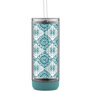 imageEllo Peak Double Wall Insulated Plastic Tumbler with Straw 22 oz Antigua Morocco