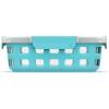 imageEllo DuraGlass Glass Food Storage Containers  Meal Prep Container with Silicone Sleeve and Airtight Lid 5 Cup Sky Blue