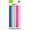 imageEllo Impact Reusable Hard Plastic Straws with Cleaning Brush 8 Piece Rosewater