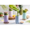 imageEllo Devon 18oz Glass Tumbler with Straw Friction Fit Bamboo Wood Lid and Silicone Sleeve  Perfect for Iced Coffee Tea Matcha and SmoothiesLilac