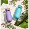 imageEllo Devon 18oz Glass Tumbler with Straw Friction Fit Bamboo Wood Lid and Silicone Sleeve  Perfect for Iced Coffee Tea Matcha and SmoothiesLilac