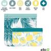 imageEllo 4 Pack Reusable Food Storage Bags Resealable BPAFree FoodSafe PEVA Feezer Safe and LeakProofLemons