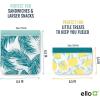 imageEllo 4 Pack Reusable Food Storage Bags Resealable BPAFree FoodSafe PEVA Feezer Safe and LeakProofLemons