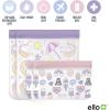 imageEllo 4 Pack Reusable Food Storage Bags Resealable BPAFree FoodSafe PEVA Feezer Safe and LeakProofUnicorns