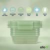 imageEllo Snap ampamp Nest 10Piece 45 Cup Plastic Meal Prep Set Reusable Food Containers for Healthy Eating Freezer Dishwasher Safe Desert FestivalSage