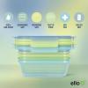 imageEllo Snap ampamp Nest 10Piece 45 Cup Plastic Meal Prep Set Reusable Food Containers for Healthy Eating Freezer Dishwasher Safe Desert FestivalSeafoam