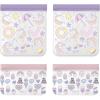 imageEllo 4 Pack Reusable Food Storage Bags Resealable BPAFree FoodSafe PEVA Feezer Safe and LeakProofUnicorns