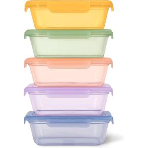 imageEllo Snap ampamp Nest 10Piece 45 Cup Plastic Meal Prep Set Reusable Food Containers for Healthy Eating Freezer Dishwasher Safe Desert FestivalCactus Blooms