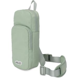 imageEllo Crossbody Sling Water Bottle Bag  Holds Bottles Up to 40oz  HandsFree Bottle Carrier with Zippered Pockets Adjustable Strap and Drawstring Holder  Machine Washable  BlackSage