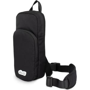 imageEllo Crossbody Sling Water Bottle Bag  Holds Bottles Up to 40oz  HandsFree Bottle Carrier with Zippered Pockets Adjustable Strap and Drawstring Holder  Machine Washable  BlackBlack