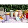 imageEllo 2 Pack 16oz Stainless Steel Stacking Cups with Easy Press Lids  Pint Size Reusable Tumblers for Parties Home Camping Outdoor  Keeps Cold for 16 Hours Dishwasher Safe  Bows ampamp FlowersSoft Plum  Sage