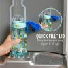 imageEllo Kids Pop ampamp Fill 16oz Tritan Plastic Water Bottle with Quick Fill Technology Leak Proof Locking Lid Sip ampamp Chug BPA Free Dishwasher Safe For School Lunchboxes RainbowsRoyal Palace