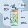 imageEllo Kids Pop ampamp Fill 16oz Tritan Plastic Water Bottle with Quick Fill Technology Leak Proof Locking Lid Sip ampamp Chug BPA Free Dishwasher Safe For School Lunchboxes RainbowsDino
