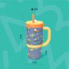 imageEllo Oasis 14oz Toddler Tumbler with Handle ampamp Retracting Straw 100 Leakproof Reusable Insulated Stainless Steel Cup Gifts for Kids Girls BoysConstruction