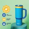 imageEllo Oasis 14oz Toddler Tumbler with Handle ampamp Retracting Straw 100 Leakproof Reusable Insulated Stainless Steel Cup Gifts for Kids Girls BoysGlacier