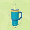 imageEllo Oasis 14oz Toddler Tumbler with Handle ampamp Retracting Straw 100 Leakproof Reusable Insulated Stainless Steel Cup Gifts for Kids Girls BoysGlacier