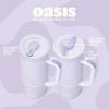 imageEllo Oasis 14oz Toddler Tumbler with Handle ampamp Retracting Straw 100 Leakproof Reusable Insulated Stainless Steel Cup Gifts for Kids Girls BoysPurple Swirl