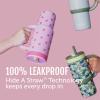 imageEllo Oasis 18oz Kids Tumbler with Handle ampamp Retracting Straw 100 Leakproof Reusable Insulated Stainless Steel Cup Gifts for Teens Girls BoysStrawberries