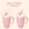imageEllo Oasis 24oz Tumbler with Handle ampamp Retracting Straw  Reusable Insulated Stainless Steel Cup 100 Leakproof Gifts for Teens Women Men  Keeps cold for 24 Hours Cup Holder Friendly Twilight BlushSunrise Glow