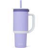imageEllo Oasis 24oz Tumbler with Handle ampamp Retracting Straw  Reusable Insulated Stainless Steel Cup 100 Leakproof Gifts for Teens Women Men  Keeps cold for 24 Hours Cup Holder Friendly Twilight BlushTwilight Blush
