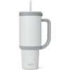 imageEllo Oasis 24oz Tumbler with Handle ampamp Retracting Straw  Reusable Insulated Stainless Steel Cup 100 Leakproof Gifts for Teens Women Men  Keeps cold for 24 Hours Cup Holder Friendly Twilight BlushGrayscale