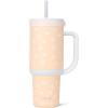 imageEllo Oasis 24oz Tumbler with Handle ampamp Retracting Straw  Reusable Insulated Stainless Steel Cup 100 Leakproof Gifts for Teens Women Men  Keeps cold for 24 Hours Cup Holder Friendly Twilight BlushOrange Daisies