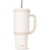 imageEllo Oasis 24oz Tumbler with Handle ampamp Retracting Straw  Reusable Insulated Stainless Steel Cup 100 Leakproof Gifts for Teens Women Men  Keeps cold for 24 Hours Cup Holder Friendly Twilight BlushCream Tonal