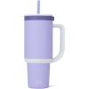 imageEllo Oasis 24oz Tumbler with Handle ampamp Retracting Straw  Reusable Insulated Stainless Steel Cup 100 Leakproof Gifts for Teens Women Men  Keeps cold for 24 Hours Cup Holder Friendly Twilight BlushTwilight Blush