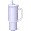 imageEllo Oasis 18oz Kids Tumbler with Handle ampamp Retracting Straw 100 Leakproof Reusable Insulated Stainless Steel Cup Gifts for Teens Girls BoysShiny Purple