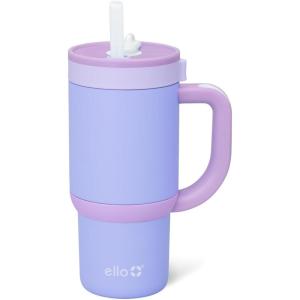 imageEllo Oasis 14oz Toddler Tumbler with Handle ampamp Retracting Straw 100 Leakproof Reusable Insulated Stainless Steel Cup Gifts for Kids Girls BoysLavender Fields