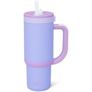 imageEllo Oasis 18oz Kids Tumbler with Handle ampamp Retracting Straw 100 Leakproof Reusable Insulated Stainless Steel Cup Gifts for Teens Girls BoysLavender Fields