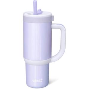 imageEllo Oasis 18oz Kids Tumbler with Handle ampamp Retracting Straw 100 Leakproof Reusable Insulated Stainless Steel Cup Gifts for Teens Girls BoysShiny Purple