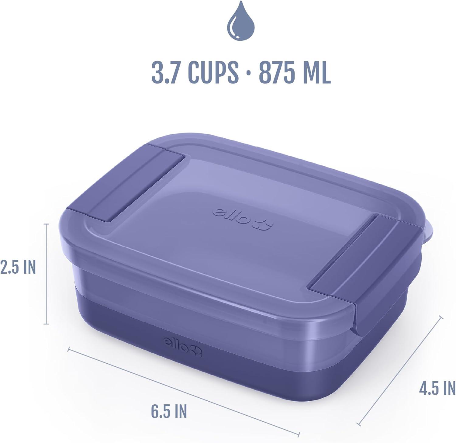 imageEllo Plastic Meal Prep Set BPA Free Plastic Food Storage Container with Silicone Boot and Airtight Lids Dishwasher Microwave and Freezer Safe37 Cup Meal Prep Everest