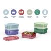 imageEllo Plastic Meal Prep Set BPA Free Plastic Food Storage Container with Silicone Boot and Airtight Lids Dishwasher Microwave and Freezer Safe37 Cup Meal Prep Everest