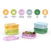 imageEllo Plastic Meal Prep Set BPA Free Plastic Food Storage Container with Silicone Boot and Airtight Lids Dishwasher Microwave and Freezer Safe37 Cup Meal Prep Meadow