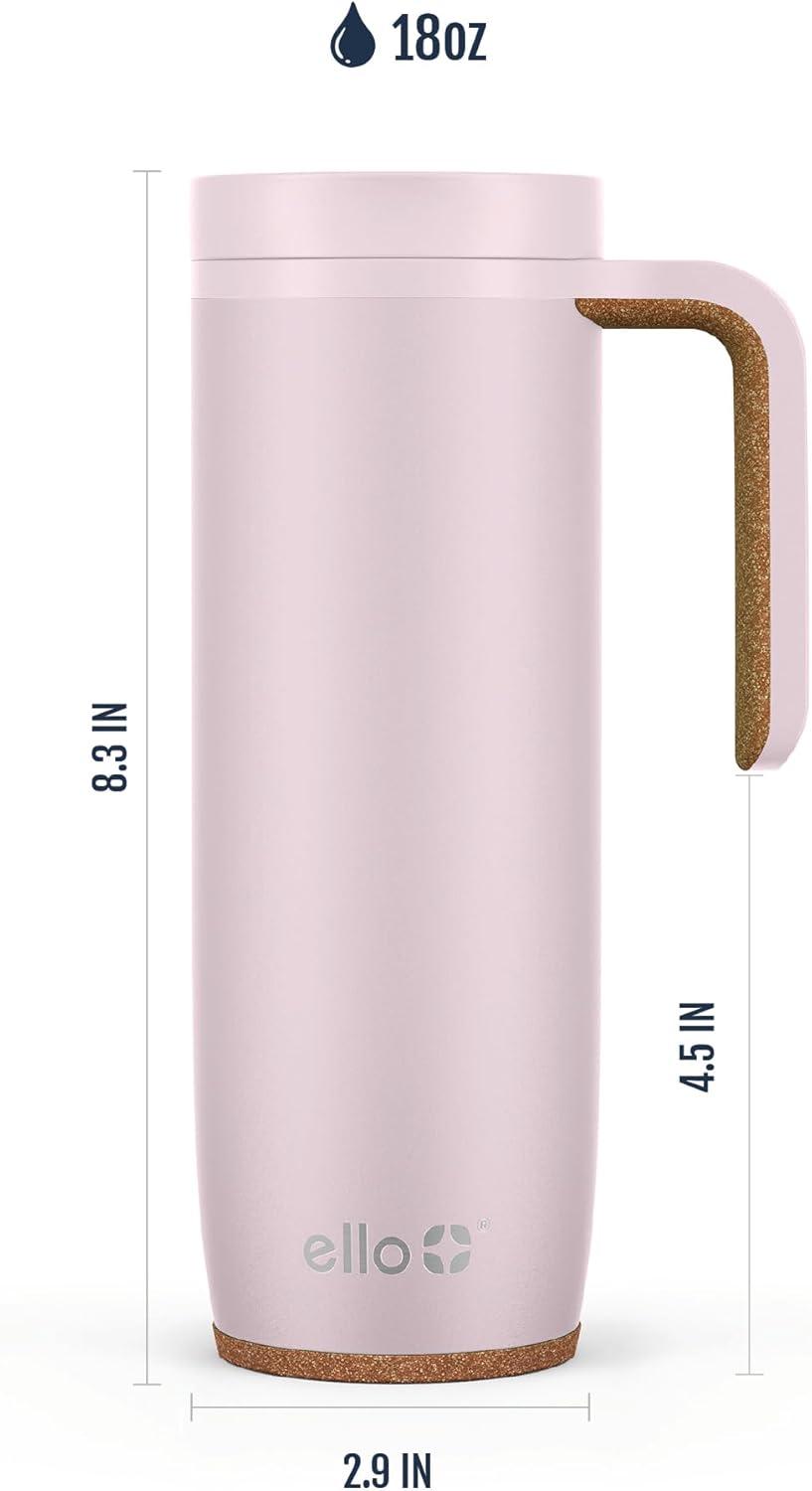 imageEllo Magnet 18oz Vacuum Insulated Stainless Steel Travel Mug with Side Handle and LeakProof Slider Lid and Builtin Coaster Keeps Hot for 5 HoursSonoma