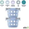 imageEllo Duraglass 8Pack 2 Cup Reusable Glass Container Jar with Leak Proof Lids and Protective Silicone Sleeves  Perfect for Overnight Oats Snacks Yogurt  BPAFree  Dishwasher Safe  Halogen Blue