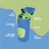 imageEllo Ellies 12oz Vacuum Insulated Stainless Steel Kids Water Bottle with Straw and Builtin Carrying Handle and LeakProof Locking Lid for School Backpack Lunchbox and Outdoor Sports PandaDog