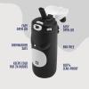 imageEllo Ellies 12oz Vacuum Insulated Stainless Steel Kids Water Bottle with Straw and Builtin Carrying Handle and LeakProof Locking Lid for School Backpack Lunchbox and Outdoor Sports PandaPanda