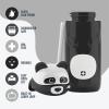 imageEllo Ellies 16oz Plastic Kids Water Bottle with Straw and Builtin Carrying Handle and LeakProof Locking Lid for School backpack Lunchbox and Outdoor Sports PigPanda
